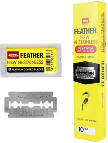 img 4 attached to Feather Razor Blades Hi Stainless Double Shave & Hair Removal