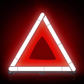 img 2 attached to XOOL Тройной комплект аварийного треугольника: Надежные отражатели безопасности для дорожных происшествий, 3 штуки.