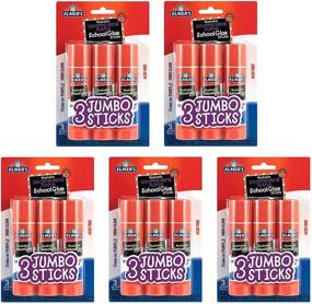 img 4 attached to 🖍️ Elmers E579 Jumbo Disappearing Purple School Glue Stick, 1.4oz, 5 Packs of 3, 15 Sticks Total – Reliable, Mega-Sized and Non-Toxic Glue Sticks