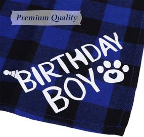 img 3 attached to 🐾 2 Pack Dog Birthday Bandana - Plaid Triangle Scarf for Dog Birthday Boy/Girl - Party Supplies for Dog/Puppy Birthday