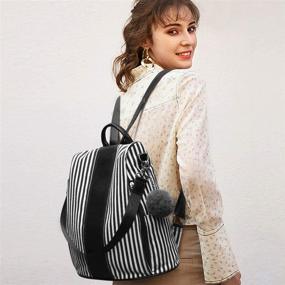 img 3 attached to 🎒 Large Canvas Anti-theft Women's Travel Backpack Purse - Newshows Rucksack Shoulder Handbags