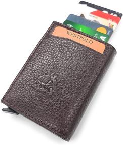 img 4 attached to West Polo Wallet Genuine Leather Men's Accessories