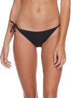 eidon women's tiki tie side cheeky 👙 bikini bottom: stylish swimwear for a sexy beach look logo