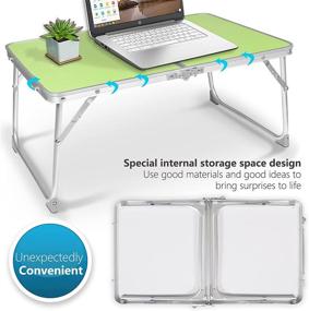 img 3 attached to HOSTIC Складной стол для ноутбука с нескользящим покрытием