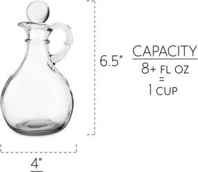 img 2 attached to 🍶 Cornucopia Glass Oil and Vinegar Cruets: Elegant Round Glass Dispensers (Set of 2) with Stoppers