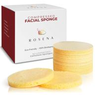 🧽 50-count compressed cellulose facial sponges: cleansing, exfoliating, and reusable makeup remover pads for round face cleaning logo