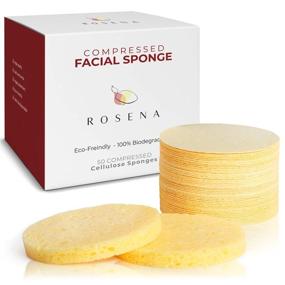 img 4 attached to 🧽 50-Count Compressed Cellulose Facial Sponges: Cleansing, Exfoliating, and Reusable Makeup Remover Pads for Round Face Cleaning