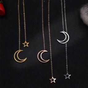 img 1 attached to Fashion Bohemian Gold Color Crystal Star Moon Tassel Pendant Necklaces for Women - Party Jewelry Accessories