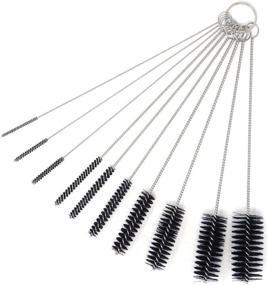 img 4 attached to 🧼 Honbay 10-Piece 7.87-Inch Nylon Tube Brush Set for Cleaning Test Tubes, Water Bottles, Drinking Straws, Eye Glasses, Keyboards, and Jewelry