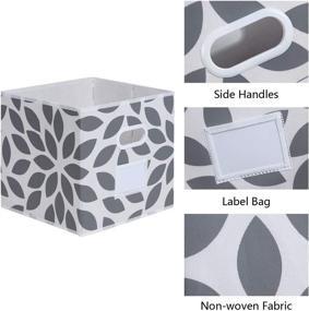 img 1 attached to Organize Your Home with MAX Houser Fabric Storage Bins - Set of 8, Grey