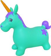 inflatable turquoise appleround unicorn bouncer: 🦄 add a magical touch to your playtime! logo