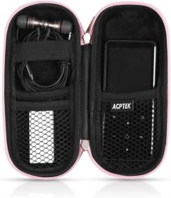 img 2 attached to 🎧 AGPTEK Carrying Case for Digital Voice Recorders, Bose QC20, MP3 Player - Pink EVA Hard Cover