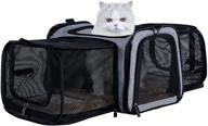 🐾 petsfit airline approved expandable soft-sided carrier for pets up to 15 lbs: solid construction with 2 large extensions logo