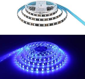 img 3 attached to YUNBO Blue LED Strip Light 460-465nm, 16.4ft/5m 300 Units Cuttable SMD 5050 Black PCB Board 12V Waterproof Flexible LED Tape Light for Home, Hotel, Bar, Festival Decoration Lighting