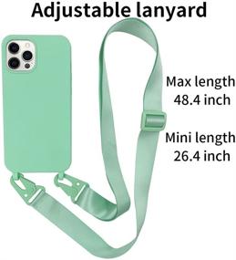 img 2 attached to 📱 EURCRBU iPhone 12 Pro Max Case with Crossbody Belt & Adjustable Neck Lanyard - Mint Green, Compatible with 6.7 Inch(2020 Version)