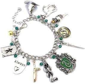 img 1 attached to Ivy Clover Inspired Slytherin Bracelet