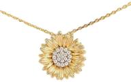 🍉 exquisite watermelonmoda sunflower pendant necklace: dazzling cz studded crystal cubic zirconia, premium gold, 16” chain - perfect gift for women and girls logo