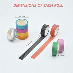 img 1 attached to 🎨 Grid Washi Tape Set - Fodeuxp 16 Rolls 15mm Wide 7 Meters Long - Cute Decorative Masking Tape for Scrapbooking, Bullet Journals, Planners, DIY Crafts, Arts - Improve SEO