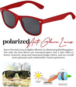 img 1 attached to 🕶️ Stay Cool and Chic with Retro Rewind Classic Polarized Sunglasses