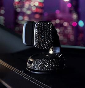 img 2 attached to Luxury Rhinestone Car Phone Mount Cell Phone Holder With One More Air Vent Base