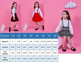 img 1 attached to 👗 Raroauf Suspender Skirts for Girls - Flared Skater Clothing and Skirts & Skorts