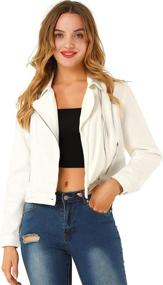 img 4 attached to Allegra Womens Asymmetrical Jacket Cropped Women's Clothing