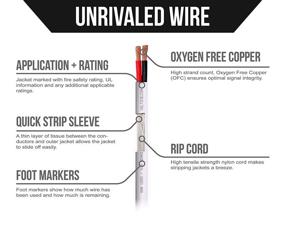 img 2 attached to 🔊 Premium Quality Voltive 12/2 Speaker Wire - UL Listed In-Wall & Outdoor Rated - Oxygen-Free Copper - 500ft Bulk Cable Pull Box - White