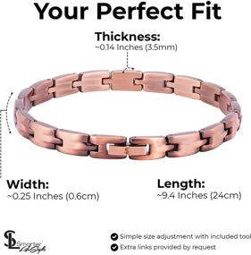 img 1 attached to 👗 Enhance Your Style with the Smarter LifeStyle Elegant Pure Copper Women's Bracelet/Anklet and Reliable 316L Clasp