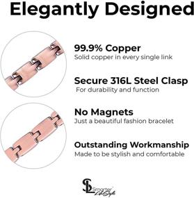 img 3 attached to 👗 Enhance Your Style with the Smarter LifeStyle Elegant Pure Copper Women's Bracelet/Anklet and Reliable 316L Clasp