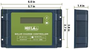 img 3 attached to Высокопроизводительный контроллер заряда для солнечных панелей HQST с PWM, водонепроницаемый дизайн и ЖК-дисплей - поддерживает гелевые, AGM, затопленные и литий-ионные аккумуляторы - 20А 12/24В.