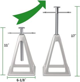 img 1 attached to RVGUARD RV Stack Jacks 4 Pack - Алюминиевые стабилизаторы для дома на колесах, поддержка до 6000 фунтов, регулируемые от 11 до 17 дюймов - сумка для хранения включена