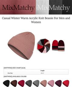 img 1 attached to 🧥 Unisex Acrylic Knit Beanie for Casual Winter Wear by MixMatchy