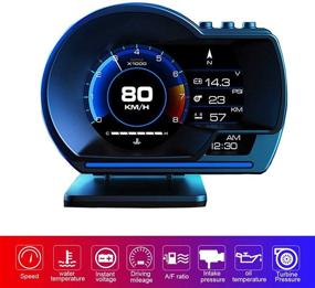 img 4 attached to 🚗 YUGUANG 4" Car HUD Display with OBD2 GPS Dual System - RPM, OverSpeed Warning, Turbine Pressure & More