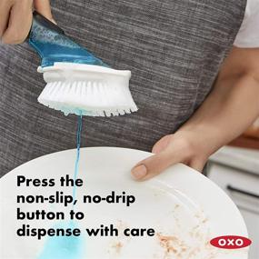 img 3 attached to 🧽 OXO Good Grips Soap Dispensing Dish Brush: Efficient Kitchen Cleaning Tool 15x10x5cm