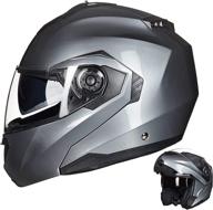 🏍️ ilm adult modular full face motorcycle helmets with dual visor, large air vents - ideal for men and women - dot certified logo