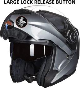 img 3 attached to 🏍️ ILM Adult Modular Full Face Motorcycle Helmets with Dual Visor, Large Air Vents - Ideal for Men and Women - DOT Certified