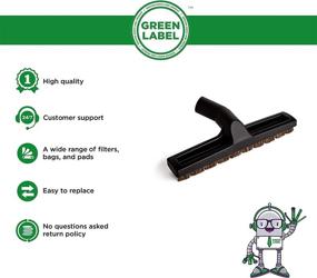 img 3 attached to 🧹 Universal 12in. Hard Floor Brush by Green Label Brand - Compatible with Hoover, Dirt Devil, Bissell, Electrolux, Kenmore, Panasonic, Kirby, and More. Fits Vacuum Hoses Diameter 1.25 Inch