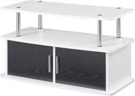 📺 convenience concepts designs2go deluxe 2 door tv stand: stylish white cabinet solution логотип