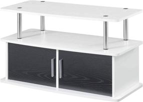 img 4 attached to 📺 Convenience Concepts Designs2Go Deluxe 2 Door TV Stand: Stylish White Cabinet Solution