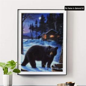 img 3 attached to 🐻 Captivating 5D Diamond Painting Winter Bear Bird Cabin Full Drill Kit - Create Stunning DIY Rhinestone Art Decorations (12x16inch)