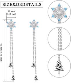 img 1 attached to Серьги-снежинки SHUSUKUE Sterling Christmas