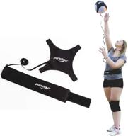 🏐 puredrop volleyball training equipment: the ultimate solo trainer for serving, tosses, and arm swings - adjustable cord and waist length, perfect for any volleyball логотип