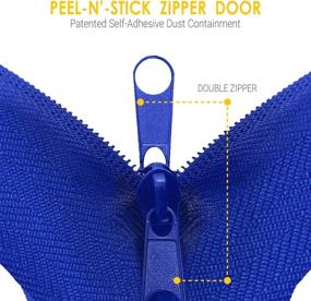 img 1 attached to 🚪 ZIP7.3BCL Peel & Stick Dust Containment Zip Barrier 7ft x 3in Zipper Door - Blue by Zip-Up Products