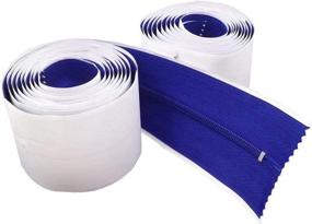 img 2 attached to 🚪 ZIP7.3BCL Peel & Stick Dust Containment Zip Barrier 7ft x 3in Zipper Door - Blue by Zip-Up Products