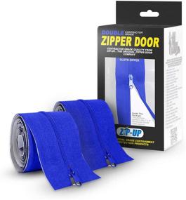 img 4 attached to 🚪 ZIP7.3BCL Peel & Stick Dust Containment Zip Barrier 7ft x 3in Zipper Door - Blue by Zip-Up Products