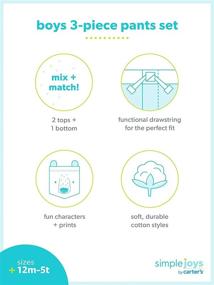 img 2 attached to Simple Joys Carters Playwear Chambray Boys' Clothing : Clothing Sets