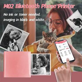 img 3 attached to Introducing the M02 Mini Bluetooth Sticker Printer: A Compact Pocket Photo Printer for Android and iOS Devices - Perfect for Journaling, Photo Printing, and Fun! Includes 1 Roll of Stickers.