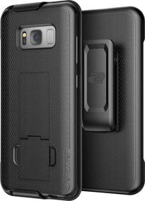 img 3 attached to 📱 Secure Fit DuraClip Shell Combo with Kickstand - Encased Belt Clip Holster Case for Samsung Galaxy S8 Plus (Black)