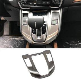 img 4 attached to 🚘 Beautost Fit for Honda CR-V CRV Gear Shift Knob Console Panel Cover Trim - Stainless Steel/Silver (2017-2021)