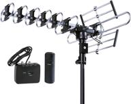 📺 fivestar outdoor 4k hdtv antenna: long range reception, auto gain control, motorized 360° rotation, uhf/vhf/fm radio, infrared remote control - ideal for 2 tvs logo
